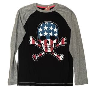 Arizona Skull With Stars & Stripes Long Sleeve Shirts Size L 14/16 NEW